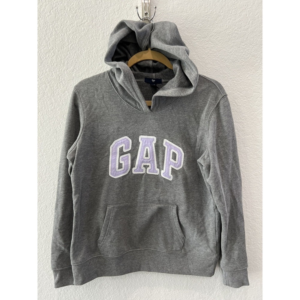 GAP Womens M Gray Hoodie Hooded Sweatshirt Pockets